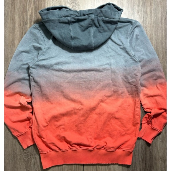 Mauna-Kea Men's Gradient Hoodie Full Zip Gray Orange Italy Size M Surfer Casual - Picture 8 of 8